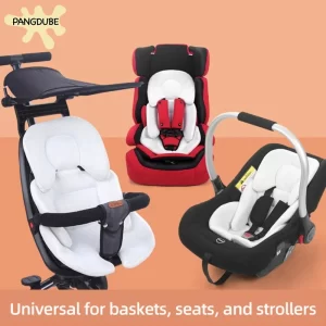 PANGDUBE Universal Seat Cushion for Stroller Mat for Safety Seat Baby Highchair Cushion for Stroller 2-Sides Polar Fleece&Mesh
